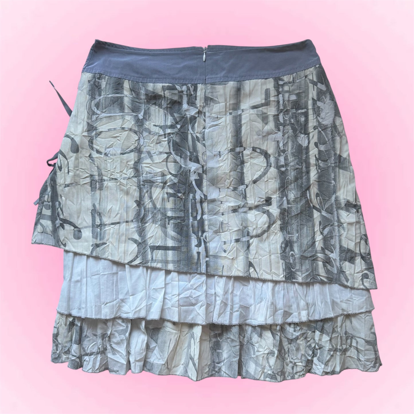 Grey Layered Wrap Skirt (S)