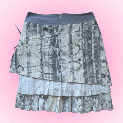 Grey Layered Wrap Skirt (S)