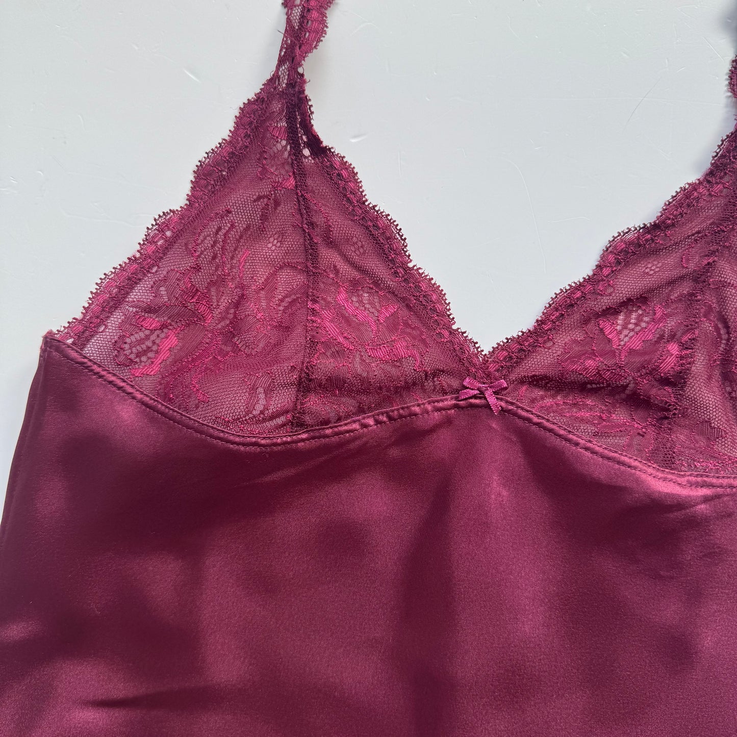 Burgundy Satin Halterneck (XS/S)