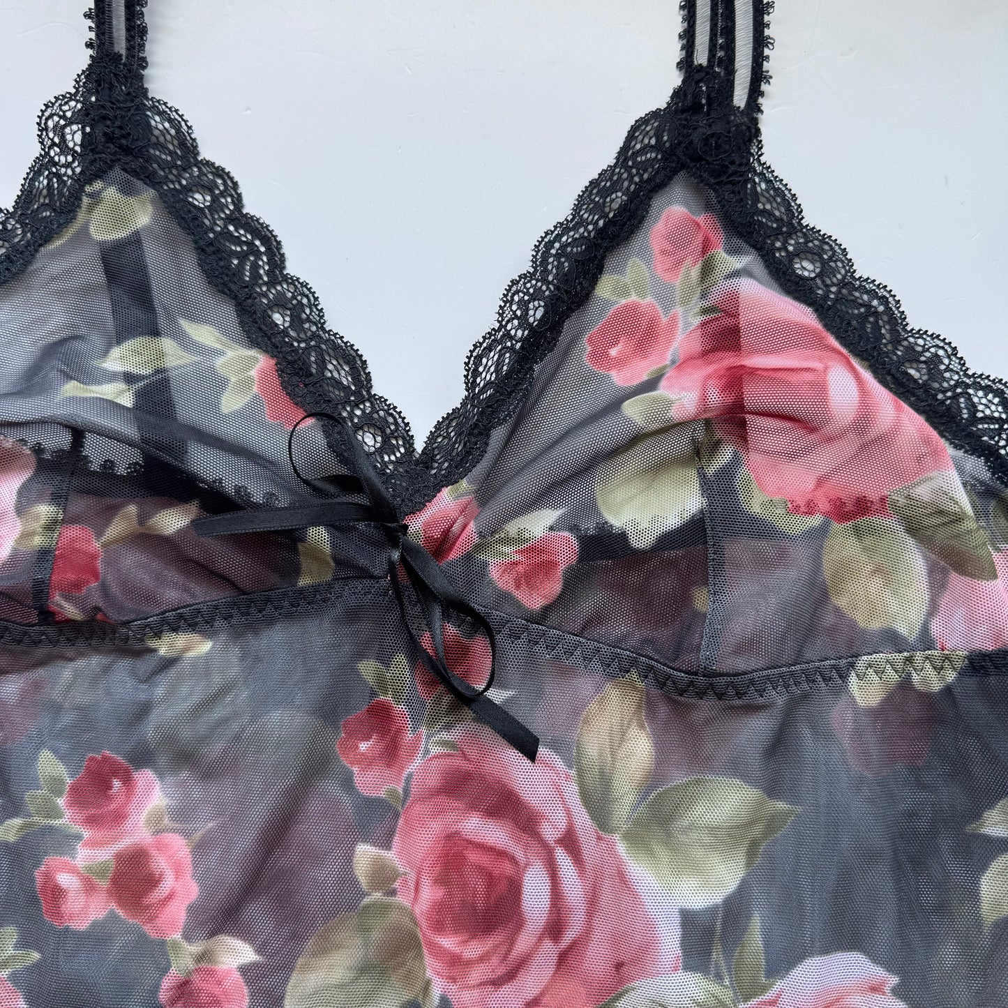 Vintage Floral Mesh Cami Top (M)
