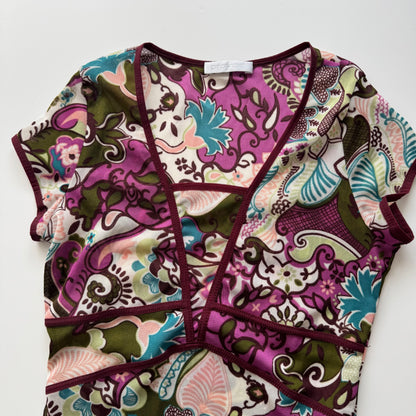 Floral mesh T-Shirt (S)