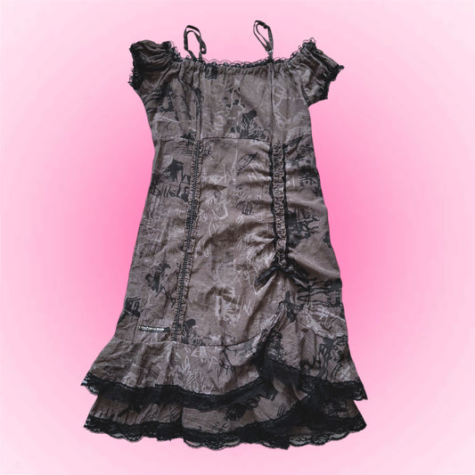 Brown Y2K vintage dress (S)