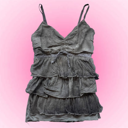 Vintage Tiered Ruffle Cami Top (XS/S)