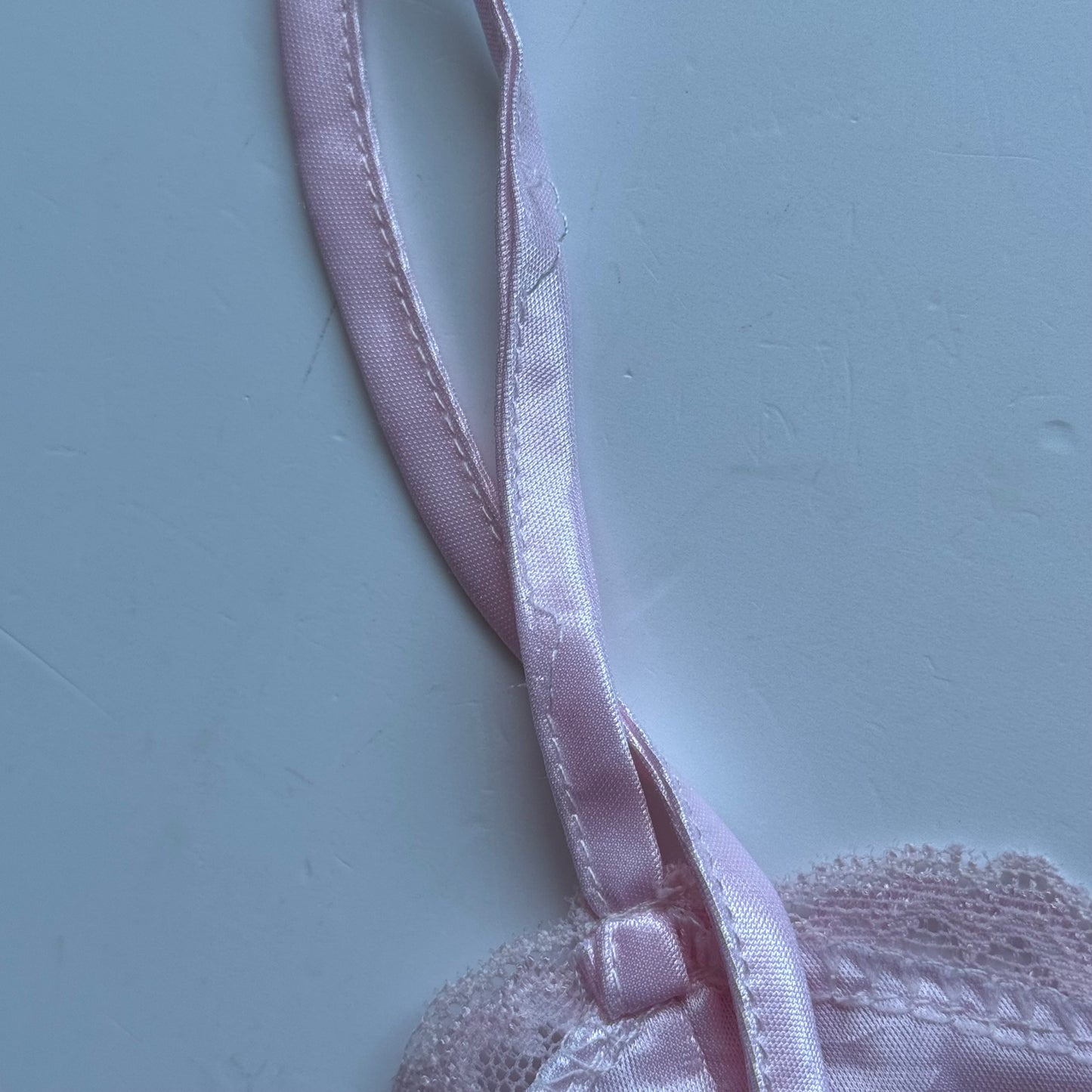Light Pink Satin Lace Cami (S)