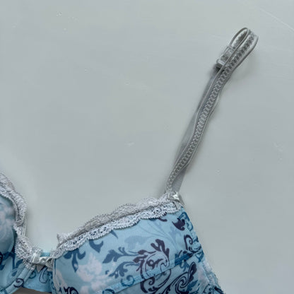 Blue Floral Sheer Cami Set (M)