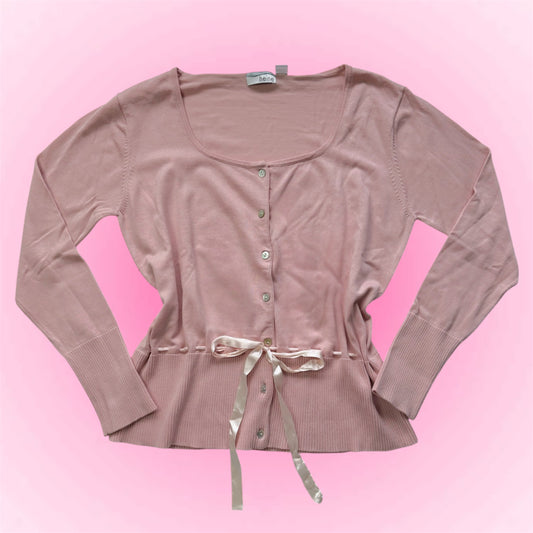 Pink coquette cardigan (L)