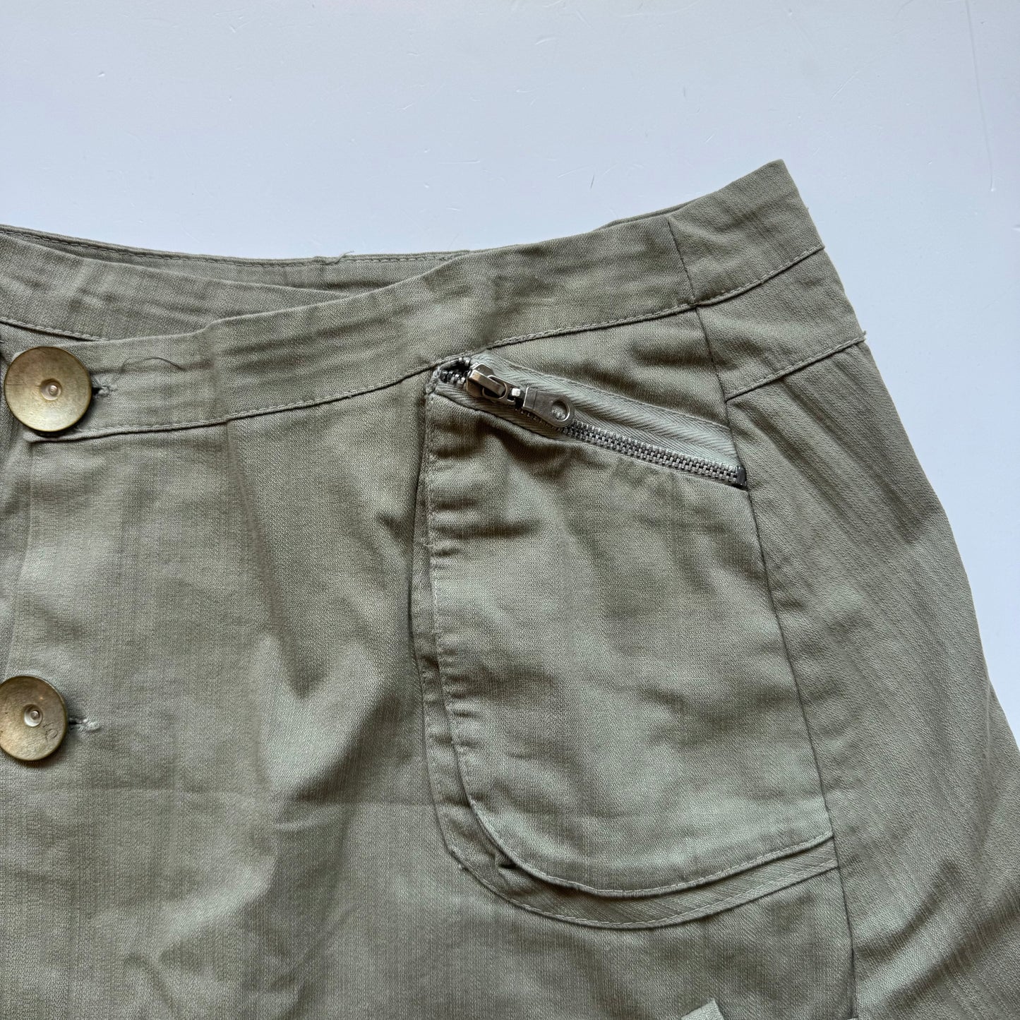 Green Utility Mini Skirt (M)