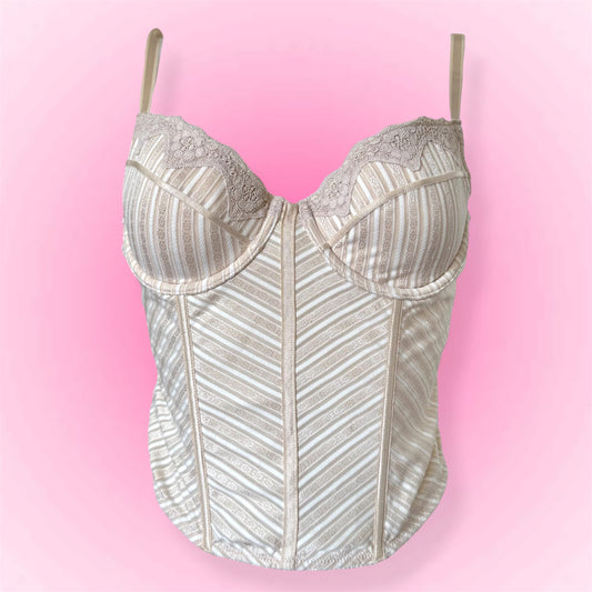 Beige Striped Corset (80B)
