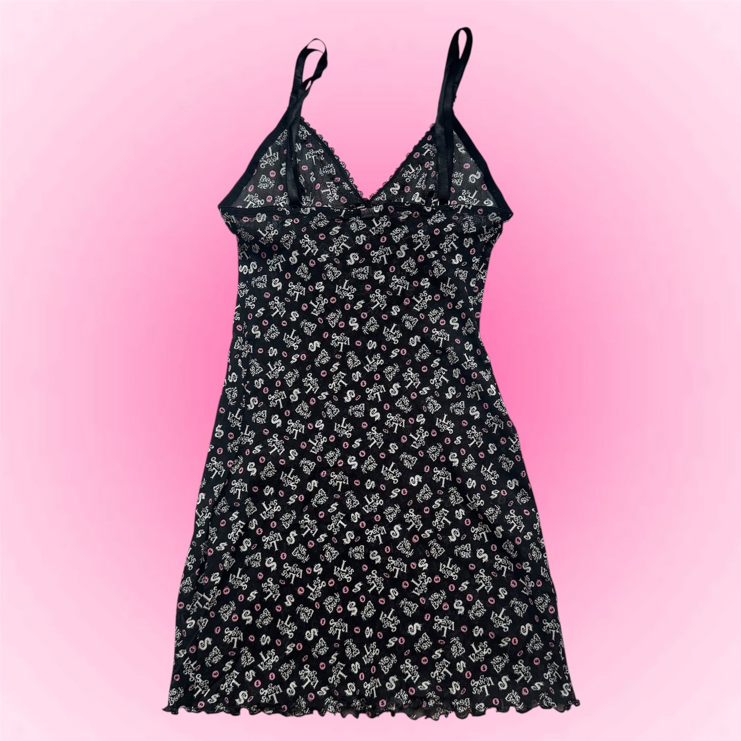 Black Y2k Mesh Dress (XS/S)
