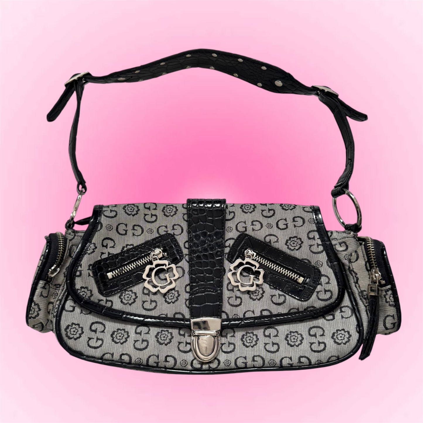 Grey Y2k shoulder bag