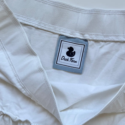 White Ruffle Mini Skirt (M)