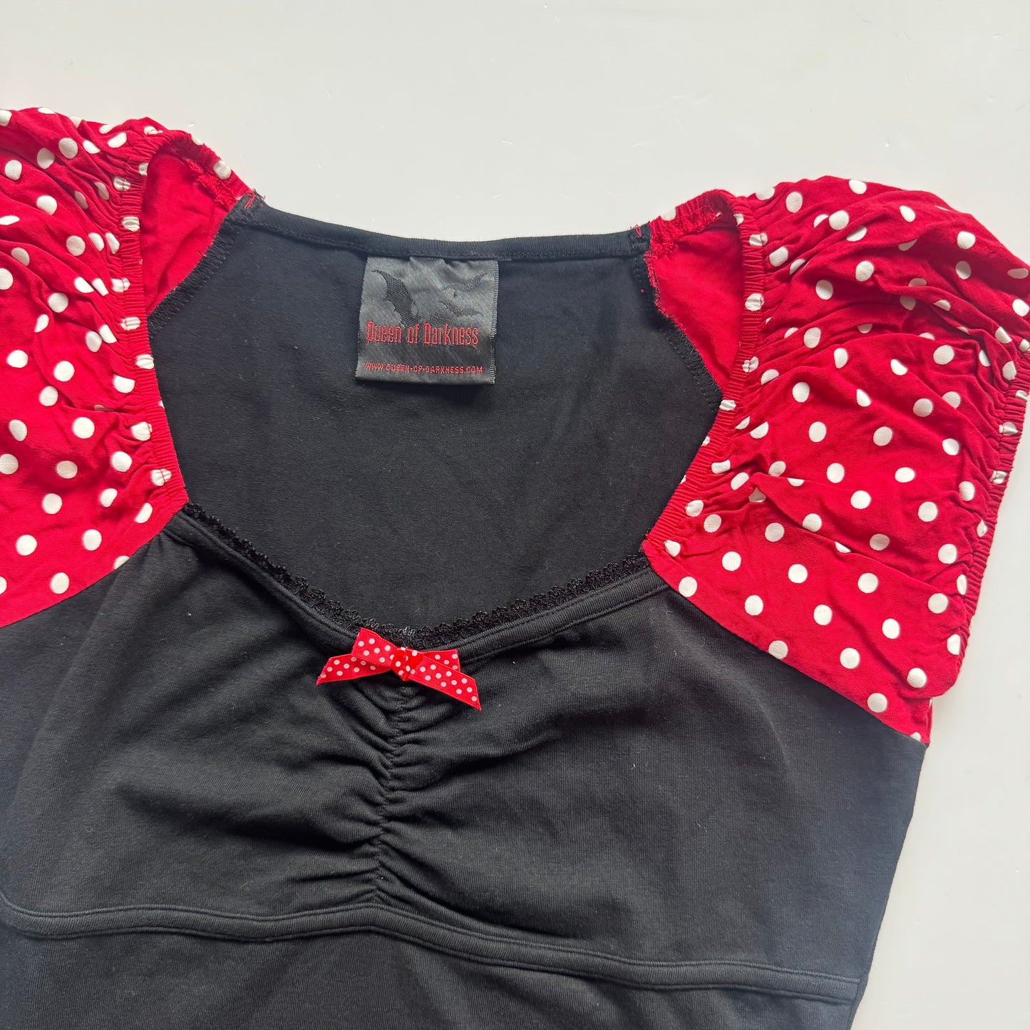 Black Polka Dot Grunge Shirt (S)