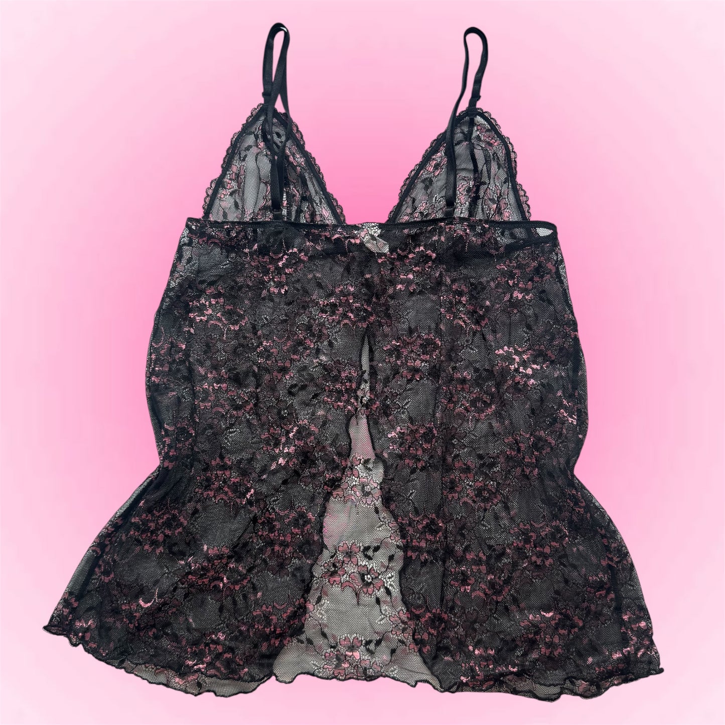 Black Lace Babydoll Cami (S)