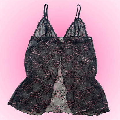 Black Lace Babydoll Cami (S)