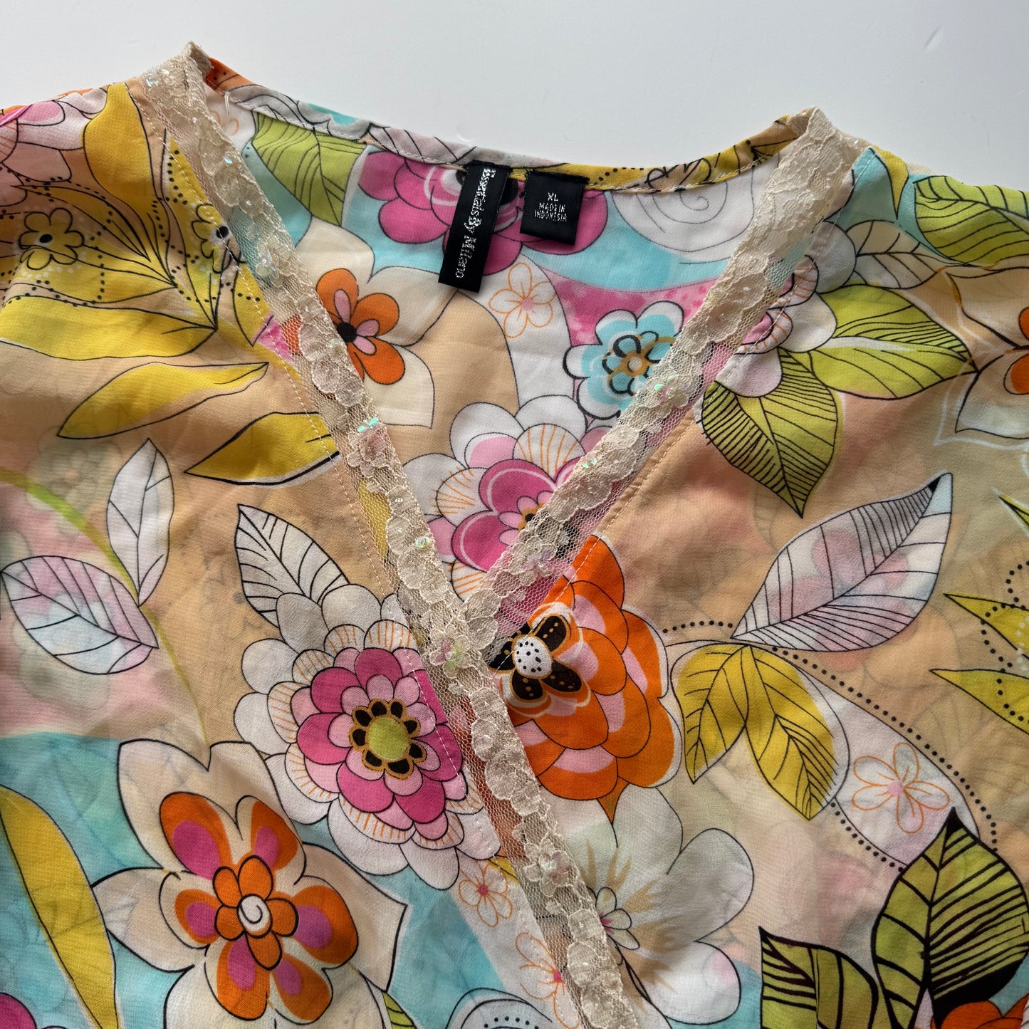 Vintage floral shirt (L)