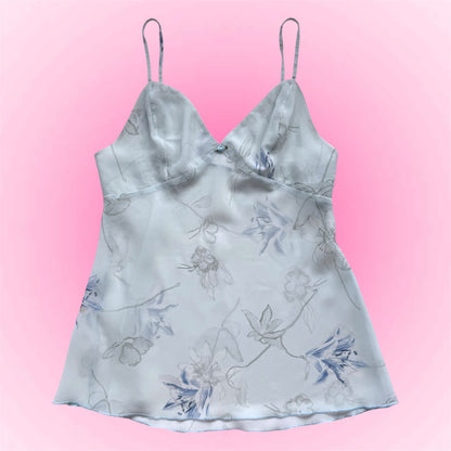 Blue Floral Y2K Cami Top (L)