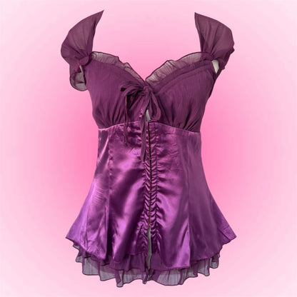 Purple Corset Babydoll Shirt (S)