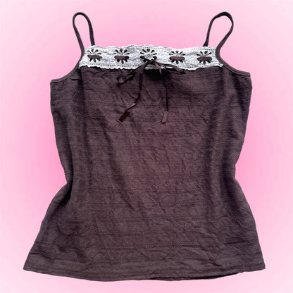 Brown Y2K Cami Top (M)