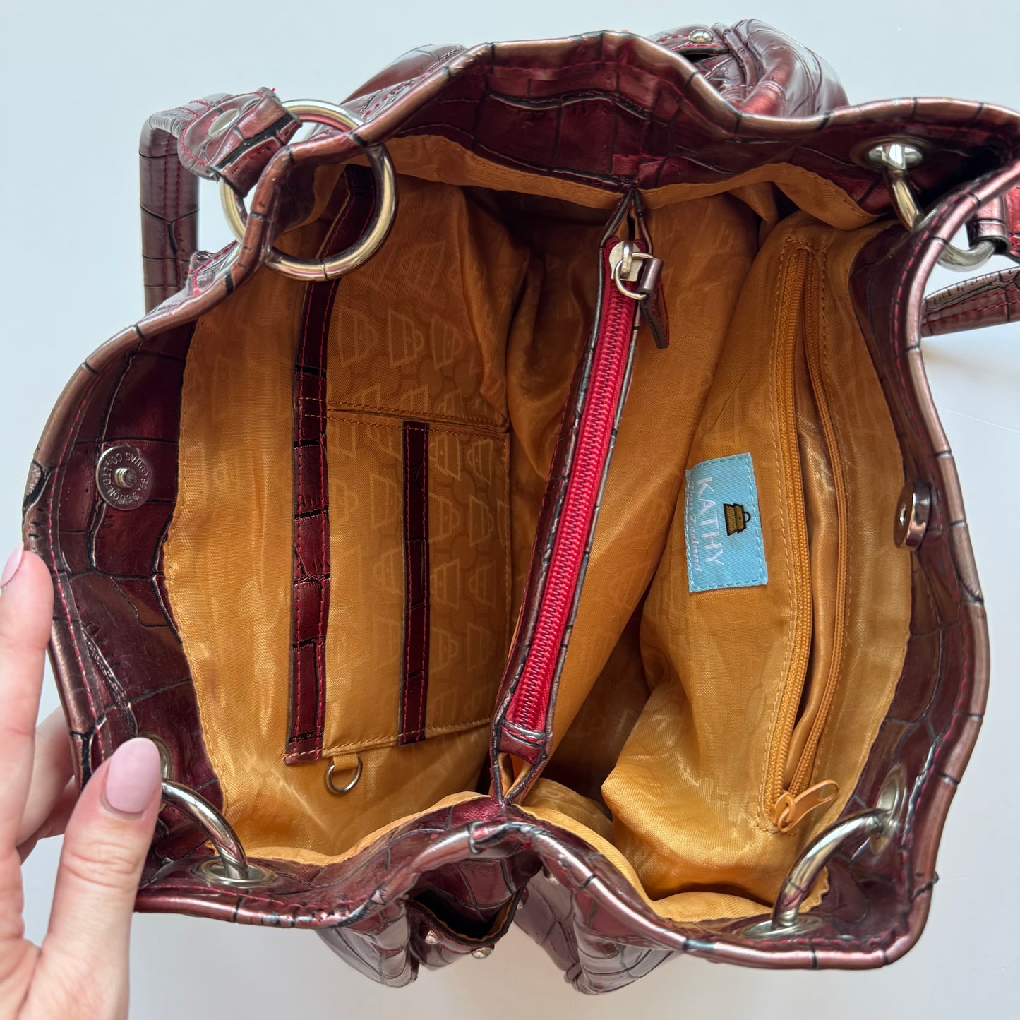 Vintage Red Shoulder Bag Kathy Van Zeeland