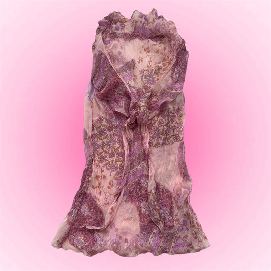 Pink ruffled top (S)