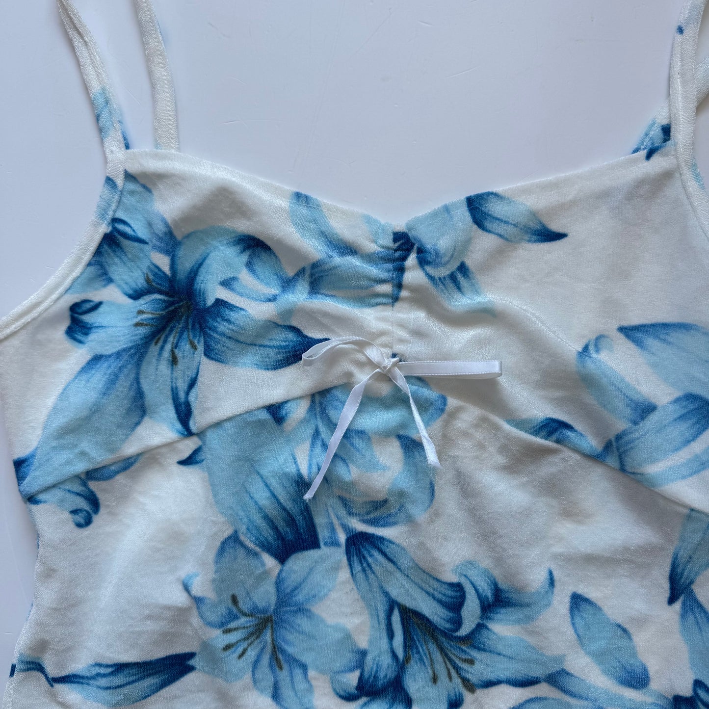 Blue Floral Y2K Cami Top (XS)
