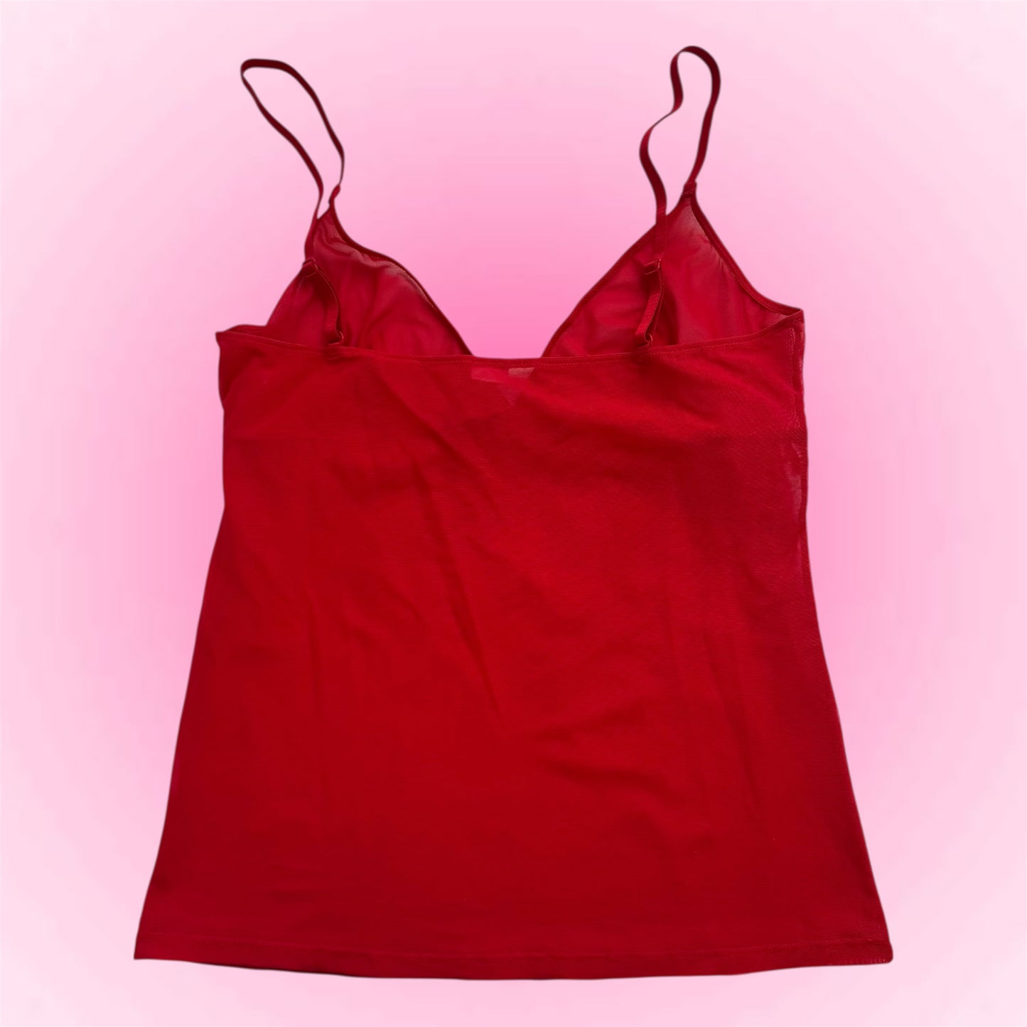Red christmas cami top (M)