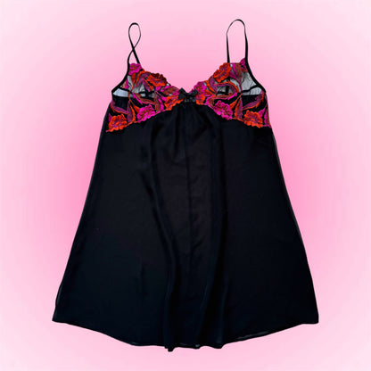 Black Y2k slip dress (S/M)