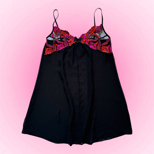 Black Y2k slip dress (S/M)
