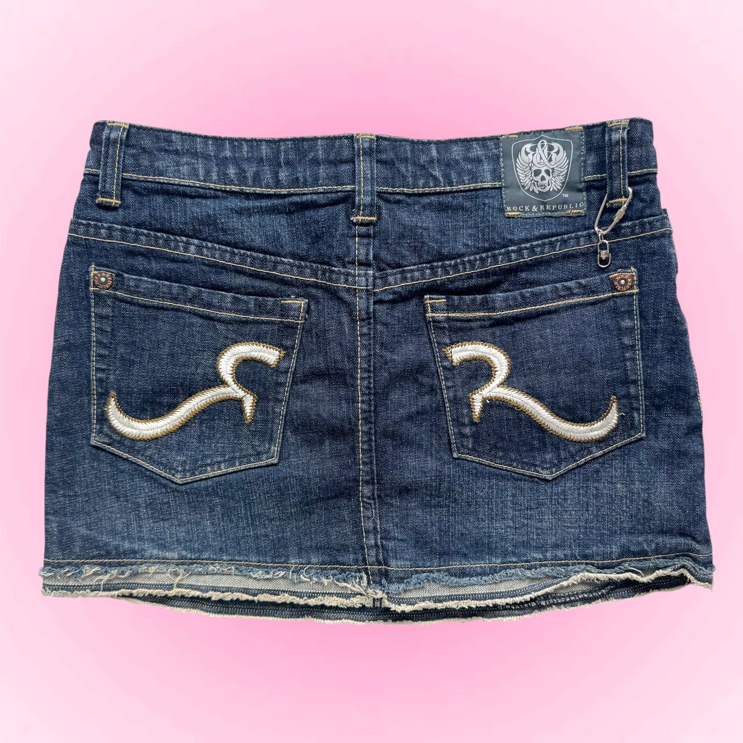 Rock & Republic Blue Denim Mini Y2k Skirt (XS)