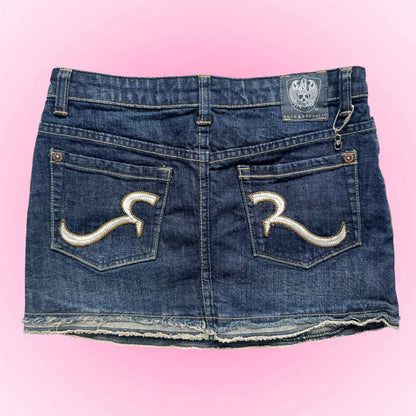 Rock & Republic Blue Denim Mini Y2k Skirt (XS)