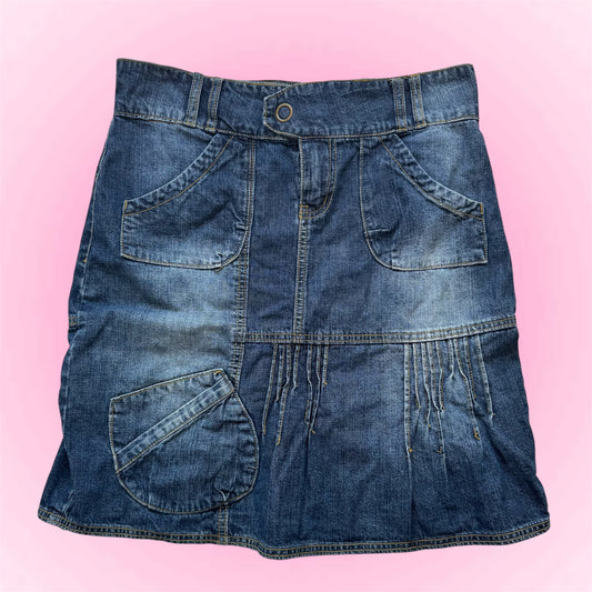 Denim Y2k midi skirt (M)