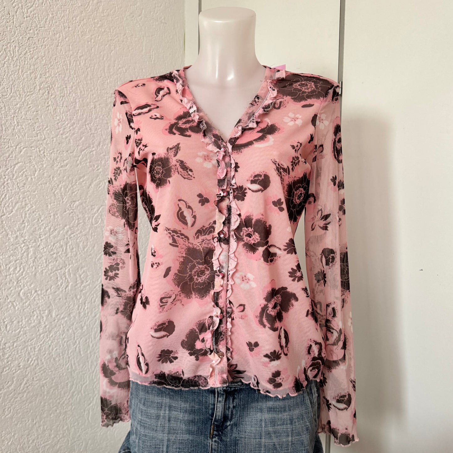 Sheer Floral Longsleeve (M)