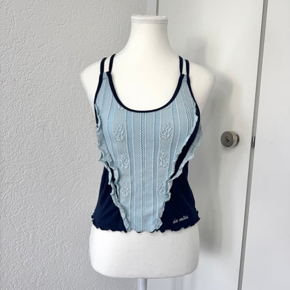 Blue Ruffle Y2K Tanktop (XS)