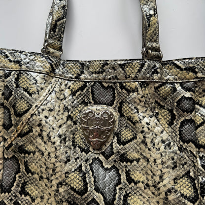 Snakeskin Print Tote Bag