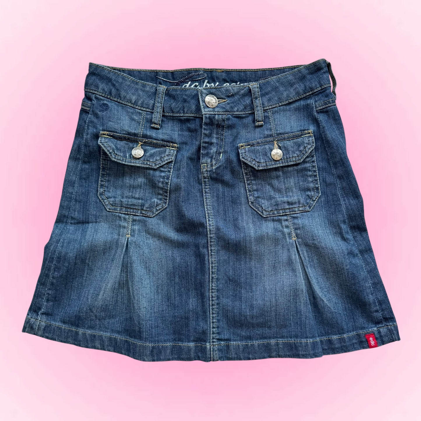 Vintage Denim Mini Skirt (S)