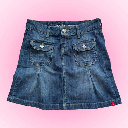Vintage Denim Mini Skirt (S)