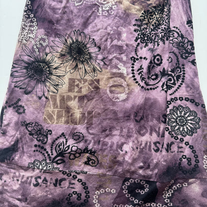 Purple Long Y2K Halter Top (S)