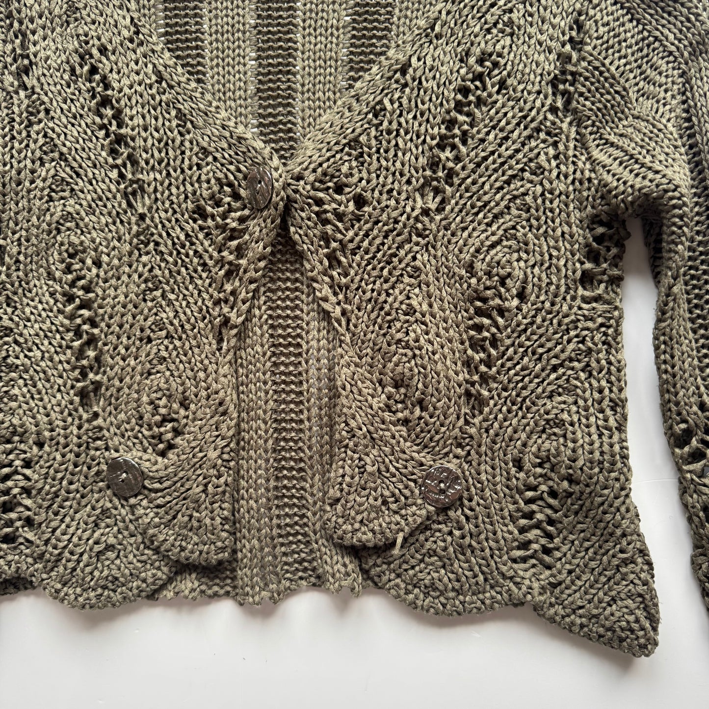 Cropped Knit Cardigan (S)