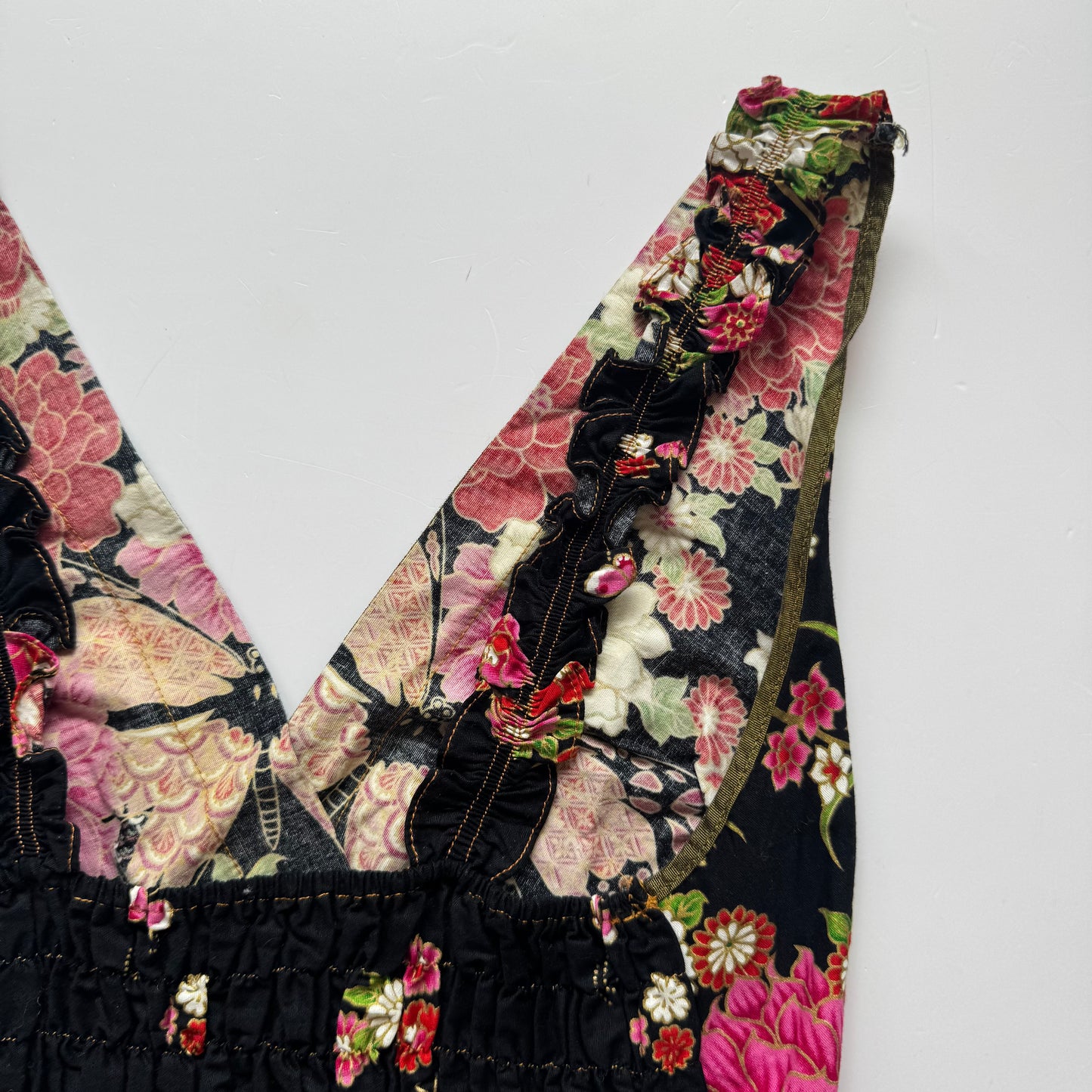 Floral Y2K Sleeveless Top (S)