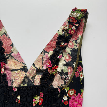 Floral Y2K Sleeveless Top (S)