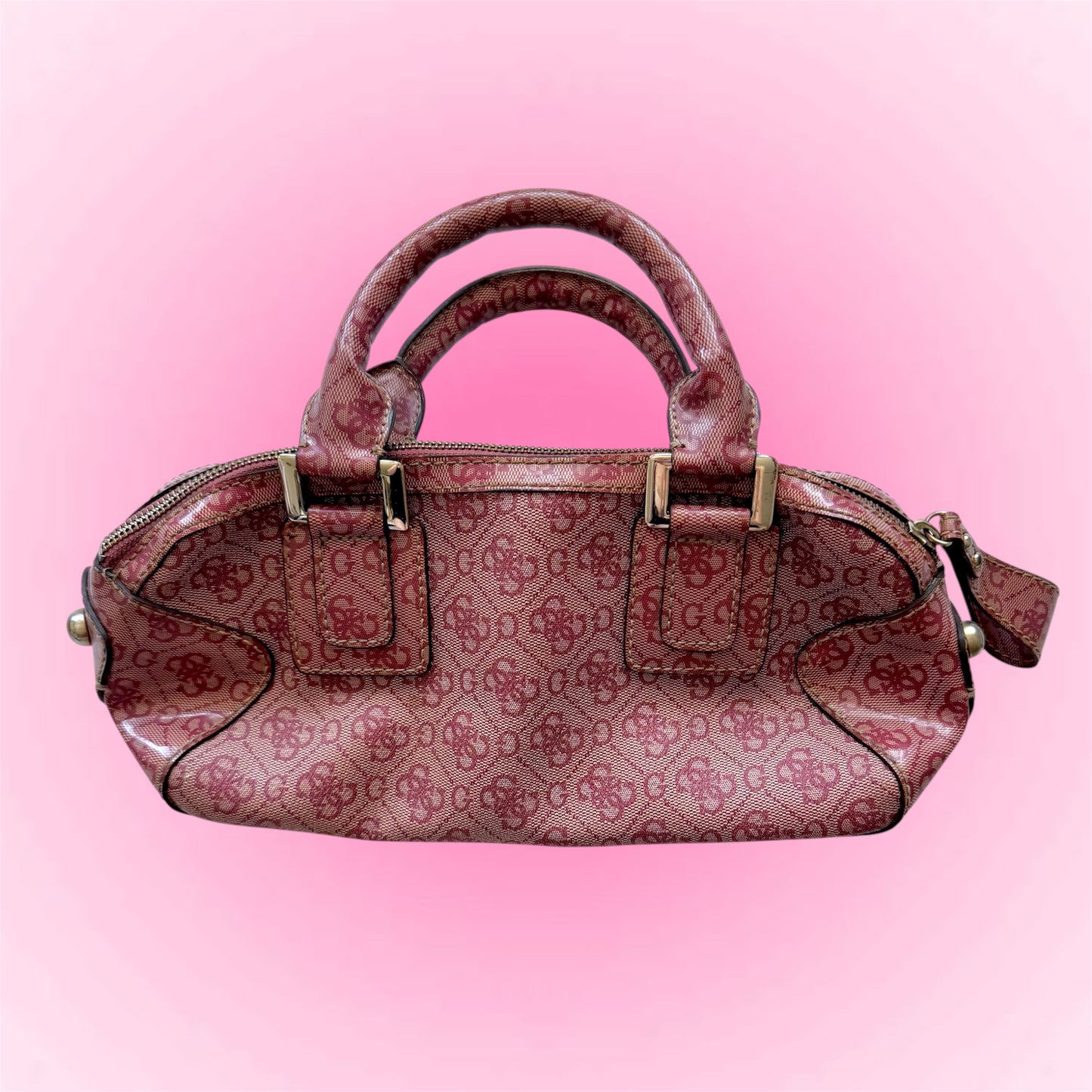 Pink Guess Monogram Bag