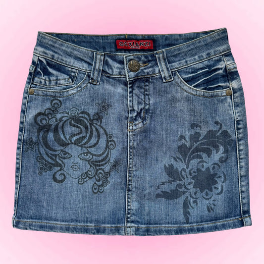 Blue Y2K Denim Mini Skirt (XS)