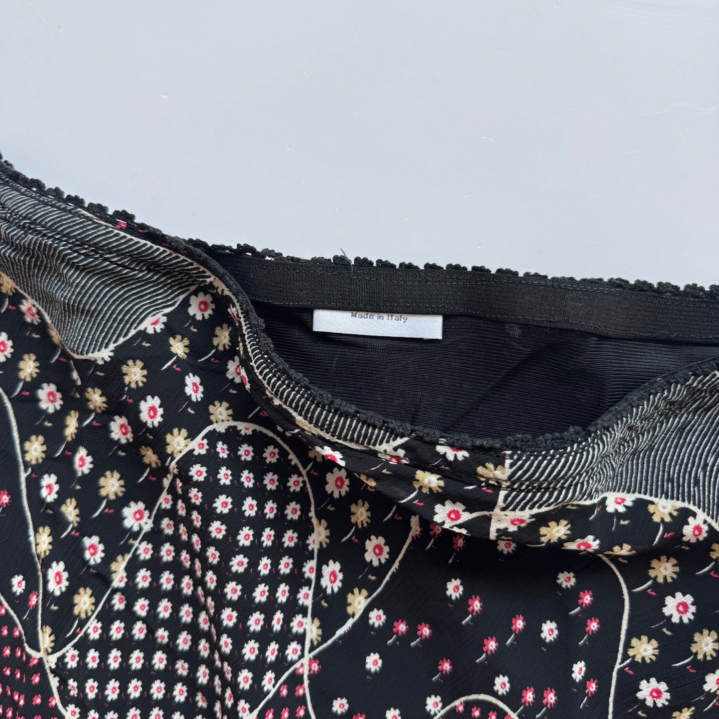 Black Patchwork Y2k Maxi Skirt (S)