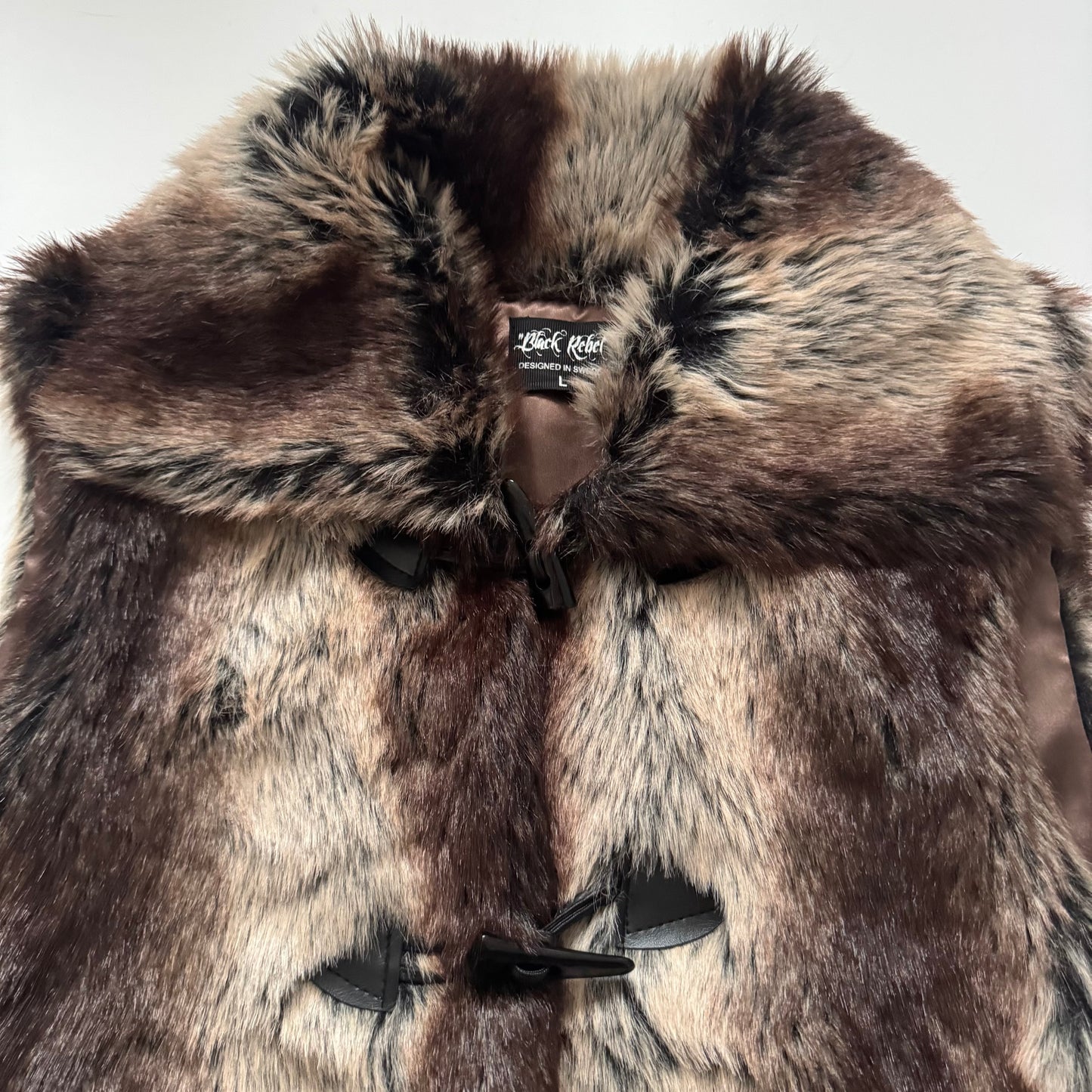Brown Faux fur vest (S)