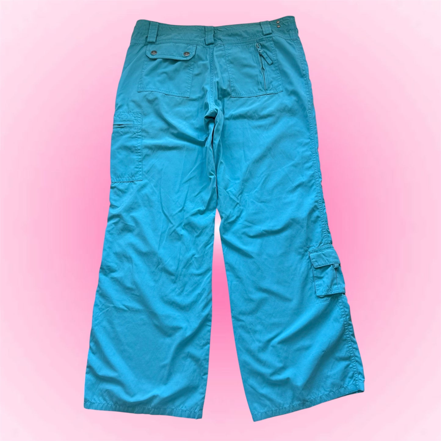Turquoise Wide Leg Pants (M)