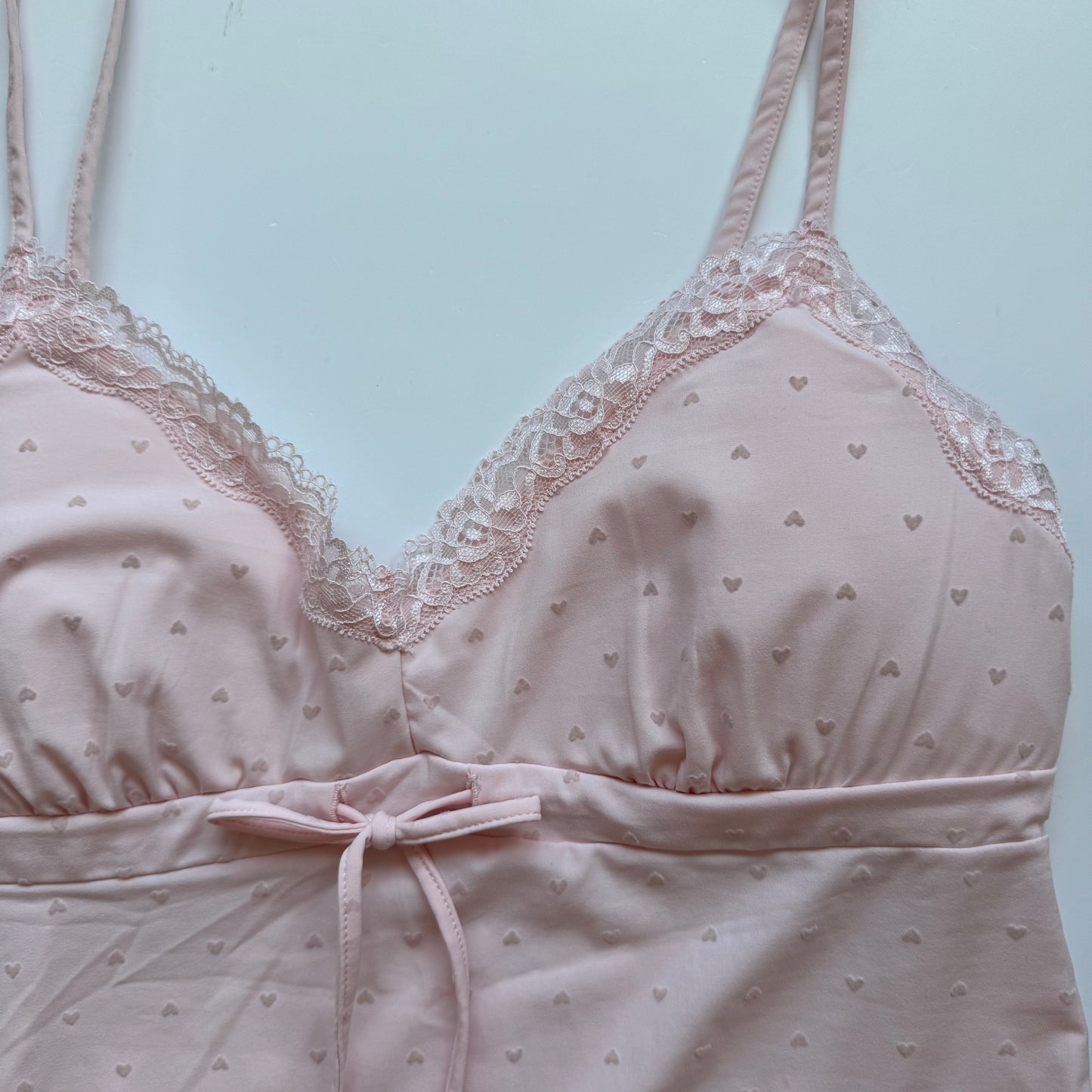 Pink Heart Coquette Babydoll Dress (S)