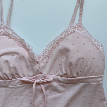 Pink Heart Coquette Babydoll Dress (S)