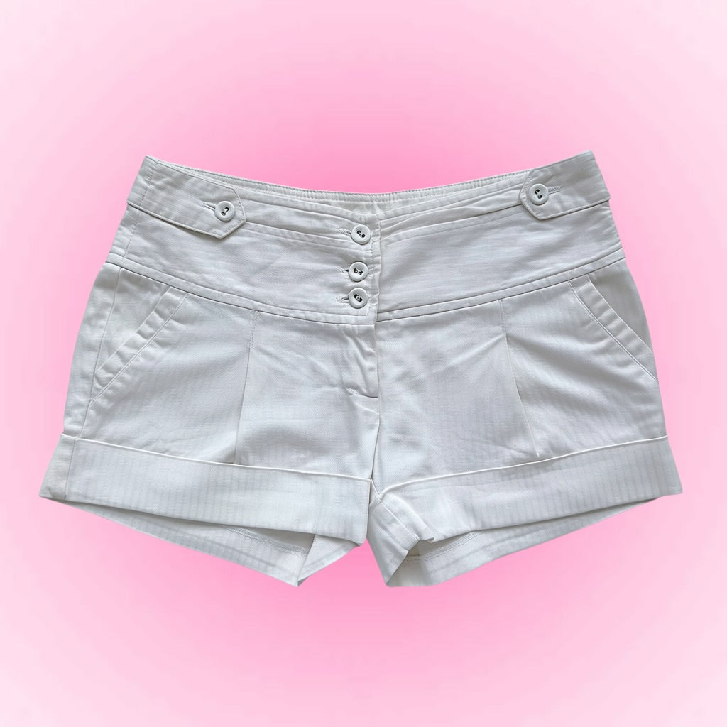 White Denim Mini Shorts (XS)