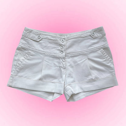 White Denim Mini Shorts (XS)