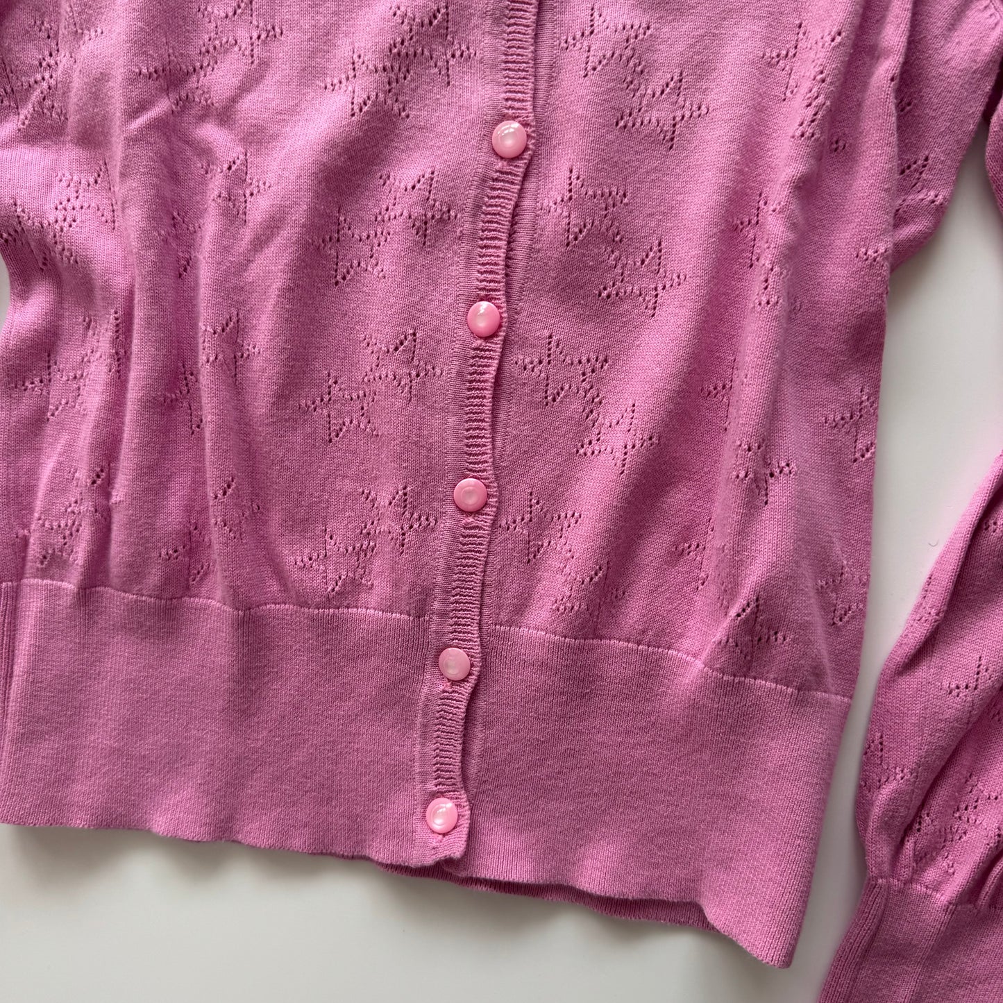 Pink star cardigan (M)